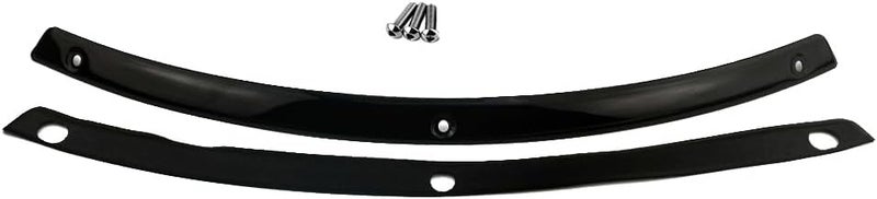 Twinyan Motorcycle Windscreen Windshield Trim Gloss Black Steel Smooth Compatible for Harley Davidson Touring Street Glide Electra Glide Ultra Limited Tri Glide 1996-2013 - Image 1